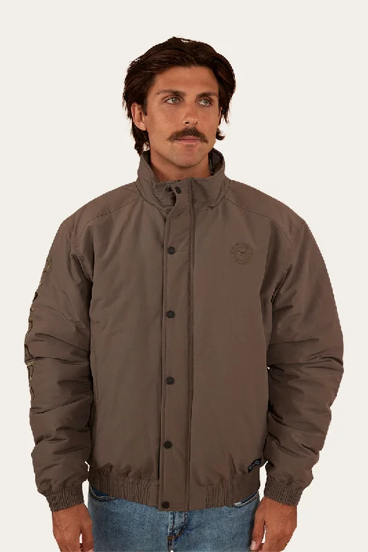 Kidman Mens Jacket - Brown/Military Green