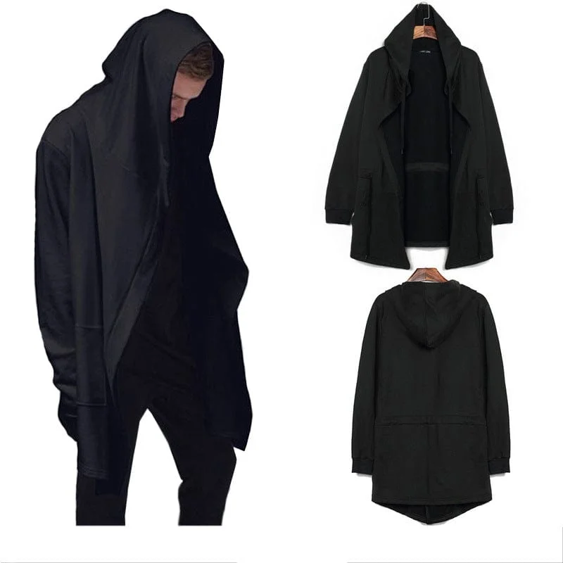 Men's Huge Hooded Cardigan Cloak