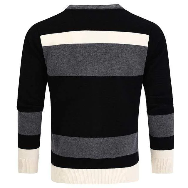 Men's Punk Stripes Double Color Cardigan