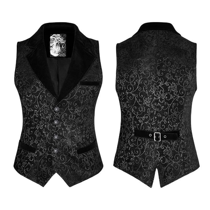 Men's Gothic Vintage Jacquard Waistcoat