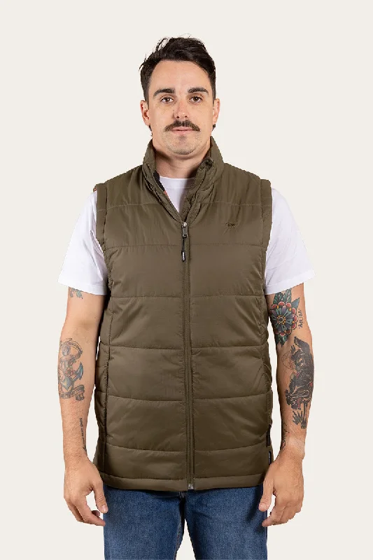 Trooper Mens Puffer Vest - Military Green