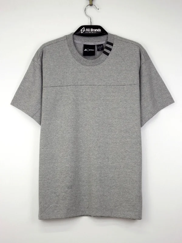 Men's Oversized T-Shirt With 3 Stripes,Grey