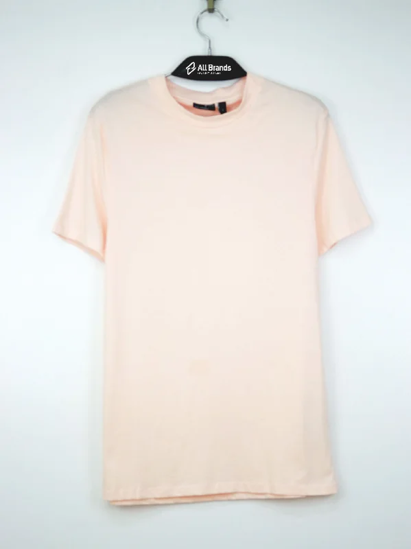 Men's Plain Solid T-Shirt,Light Pink