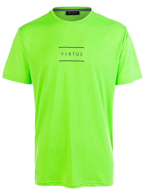 Men's Brand Logo Printed T-Shirt,Green