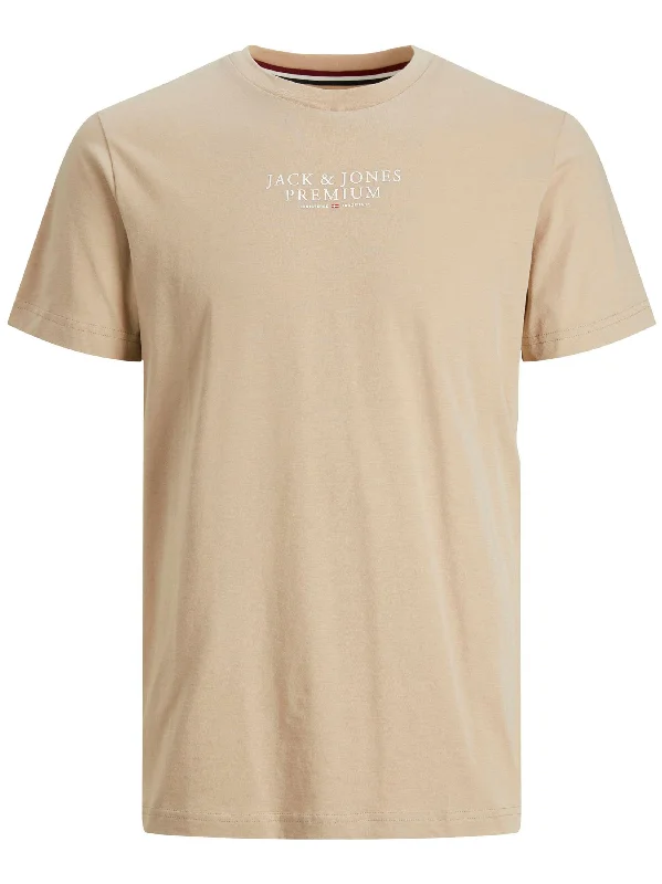 Men's Brand Logo Printed Top,Beige