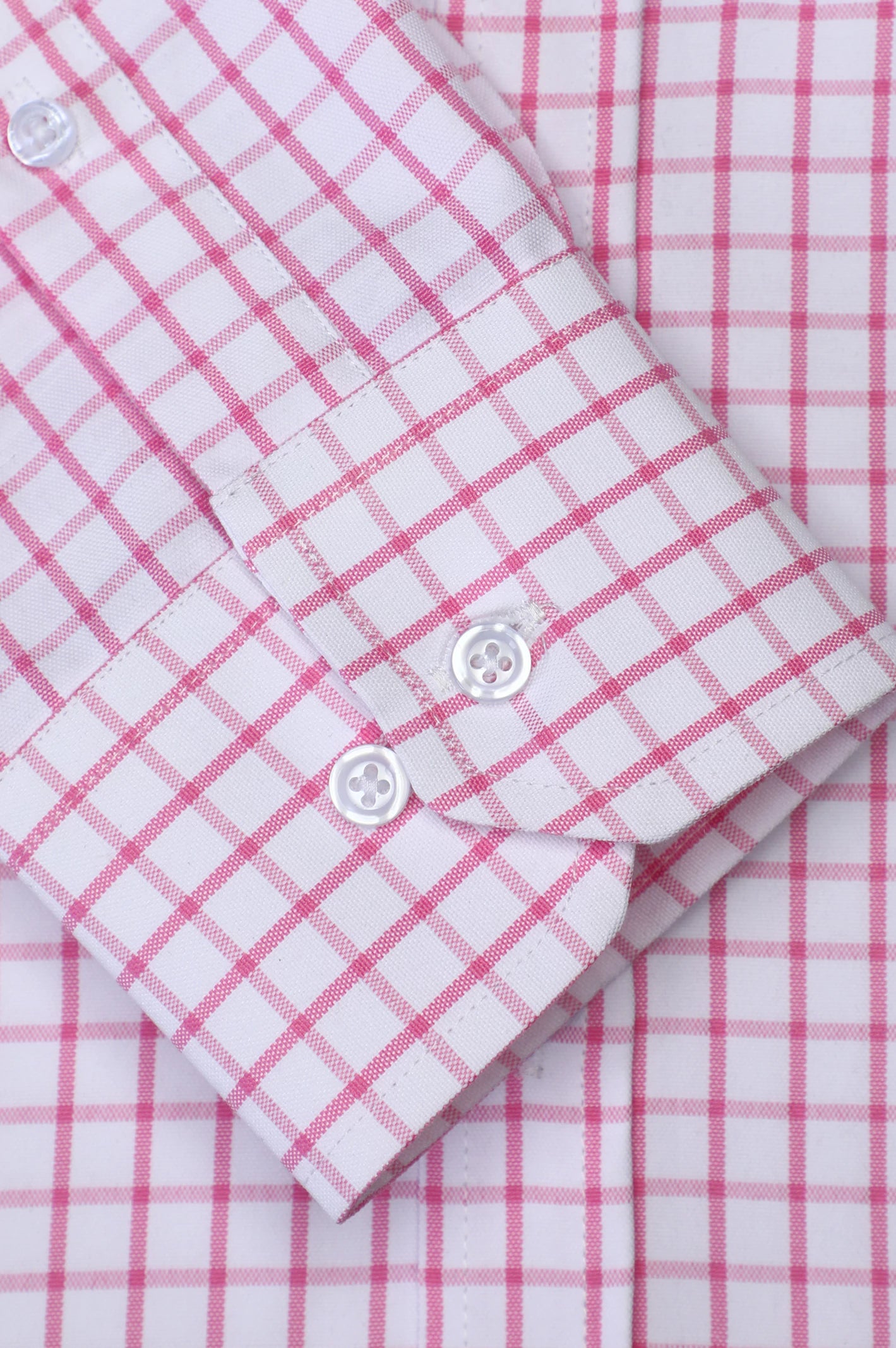 Pink Windowpane Check Casual Shirt