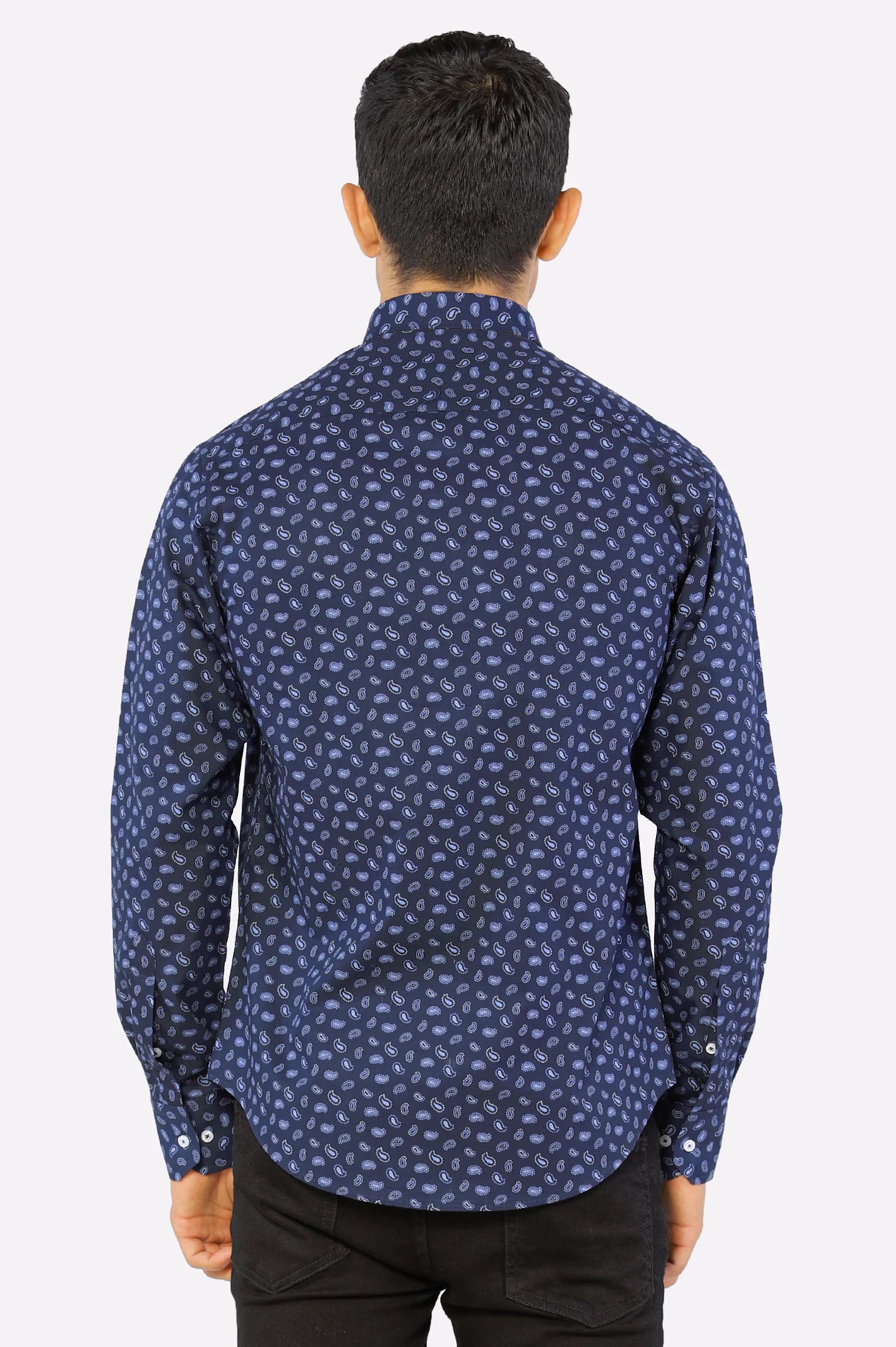 Blue Paisley Printed Casual Shirt