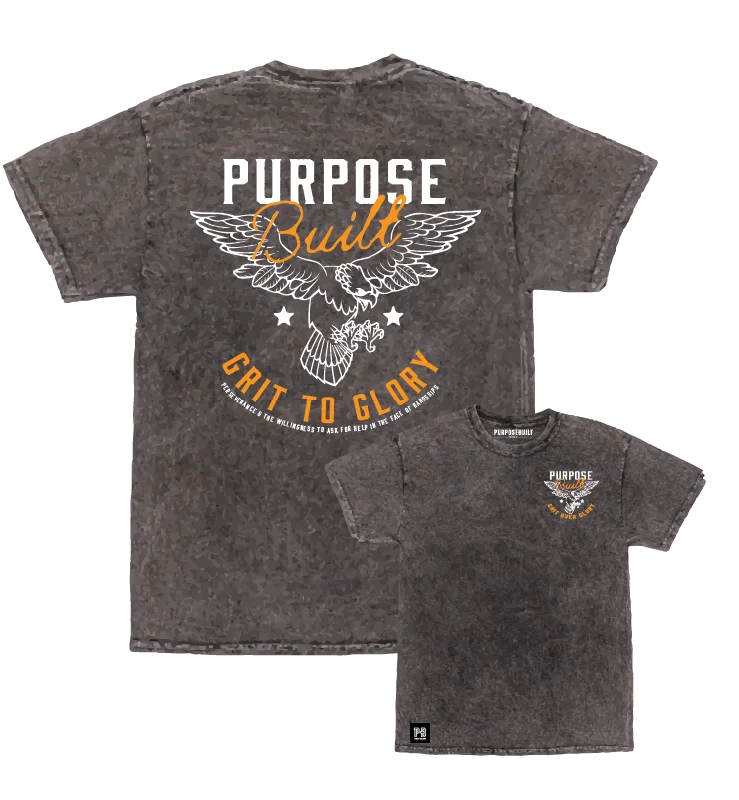 Grit To Glory Tee, Mineral Grey