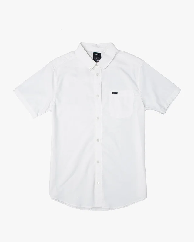 Boys That'll Do Stretch Short Sleeve Shirt - White