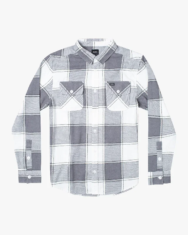 Boys That'll Work Long Sleeve Flannel Shirt - Smoke