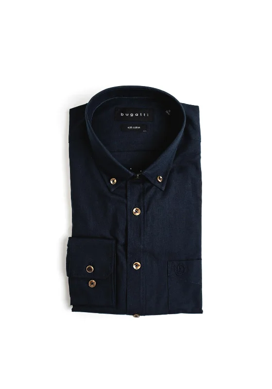 Bugatti Soft Cotton Shirt, Navy