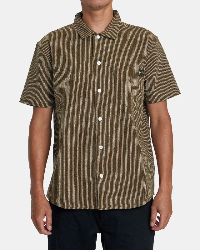 Dayshift Stripe II Short Sleeve Shirt - Bombay Brown