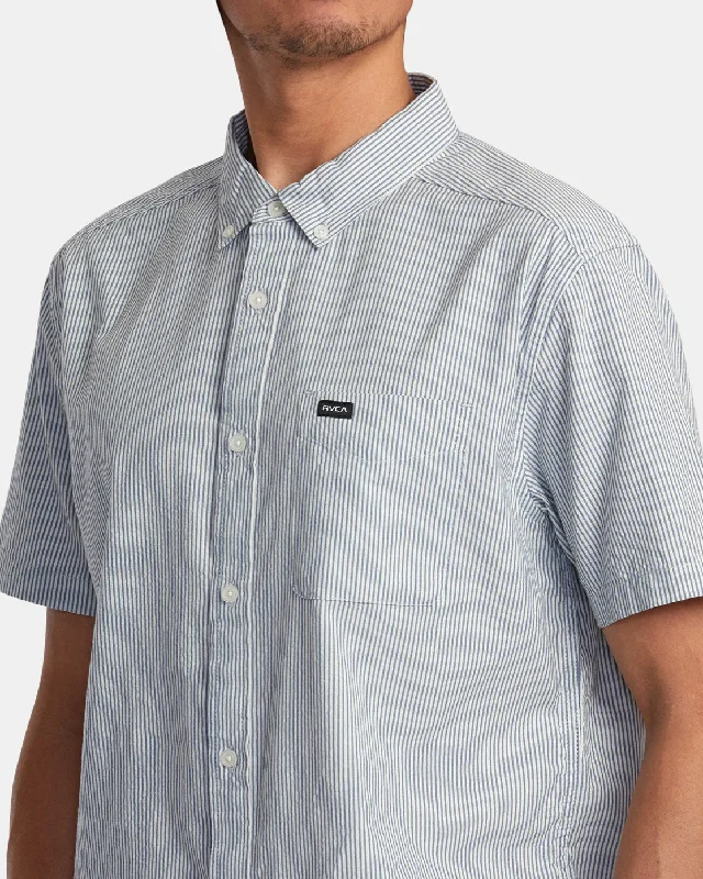 Endless Seersucker Short Sleeve Shirt - Mazarine Blue