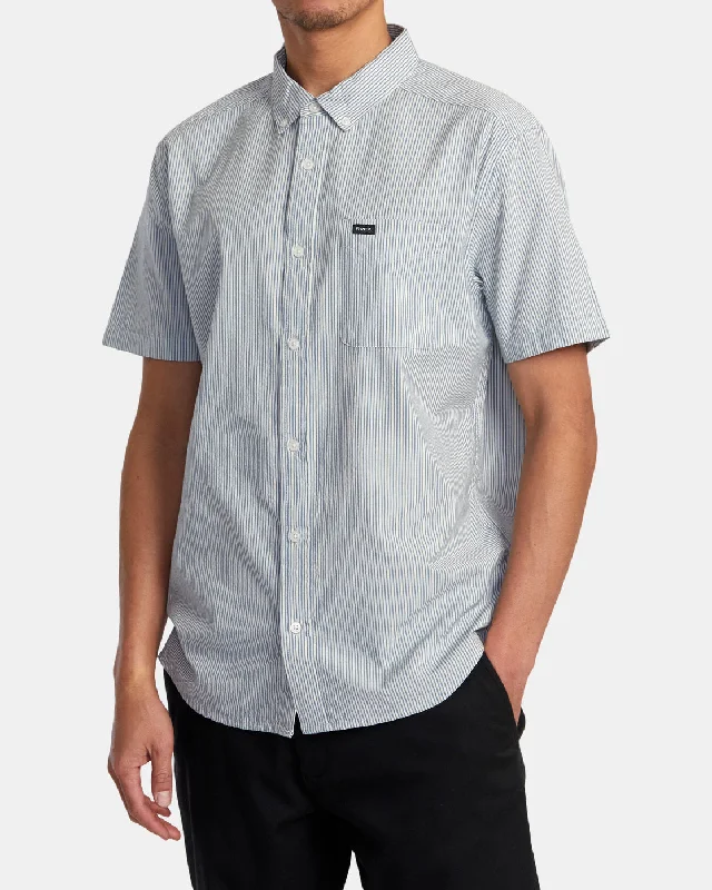 Endless Seersucker Short Sleeve Shirt - Mazarine Blue