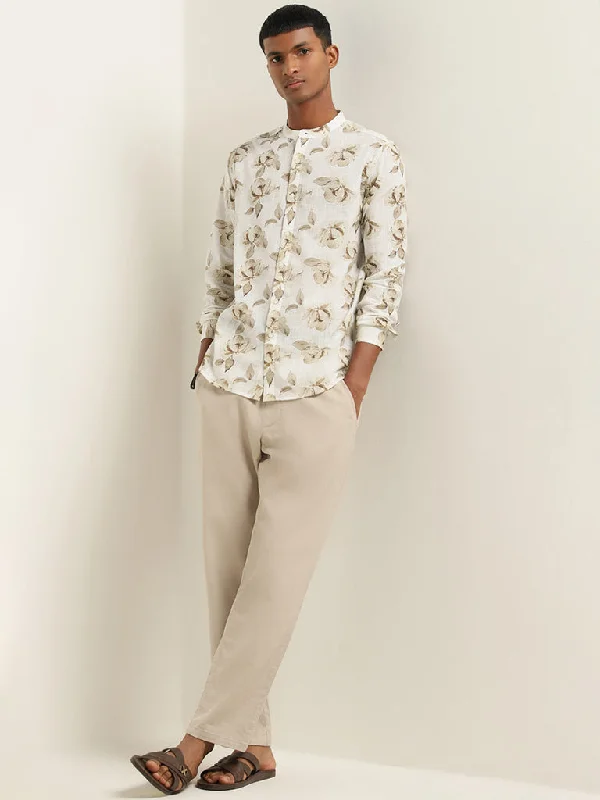 ETA Off-White Floral Printed Resort-Fit Cotton Shirt