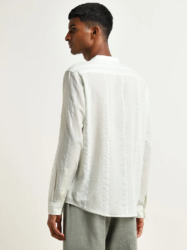 ETA Off-White Striped Resort-Fit Cotton Shirt