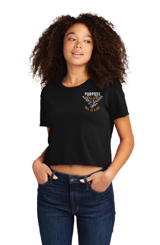 Grit To Glory Crop Tee, Black