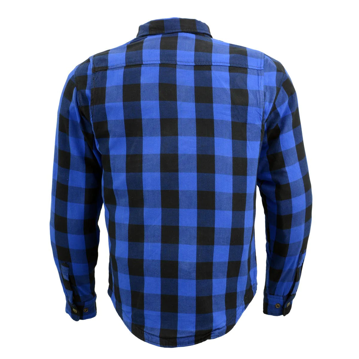 Men's Plaid Flannel Biker Shirt with CE Approved Armor - Reinforced w/ Aramid Fiber