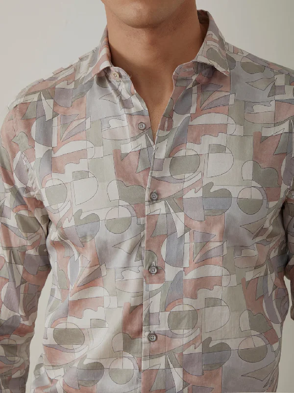 Multicolor Printed Cotton Shirt