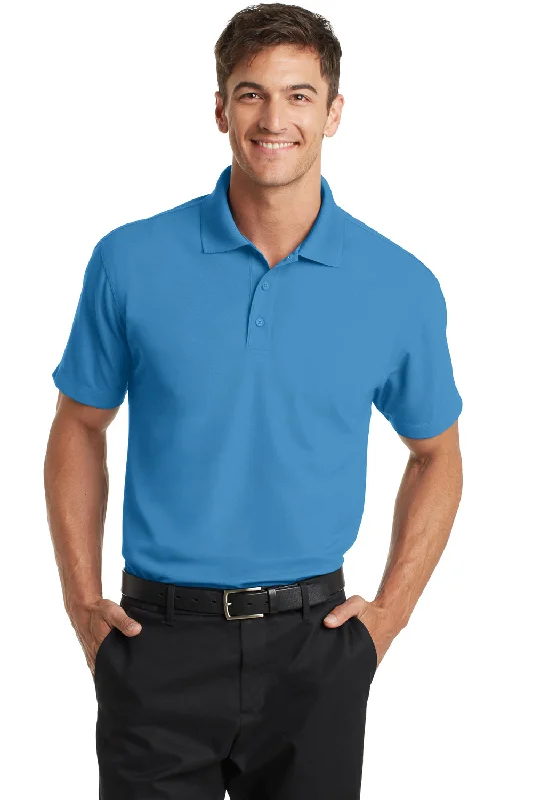 Port Authority Mens Dry Zone Moisture Wicking Short Sleeve Polo Shirt - Celadon Blue