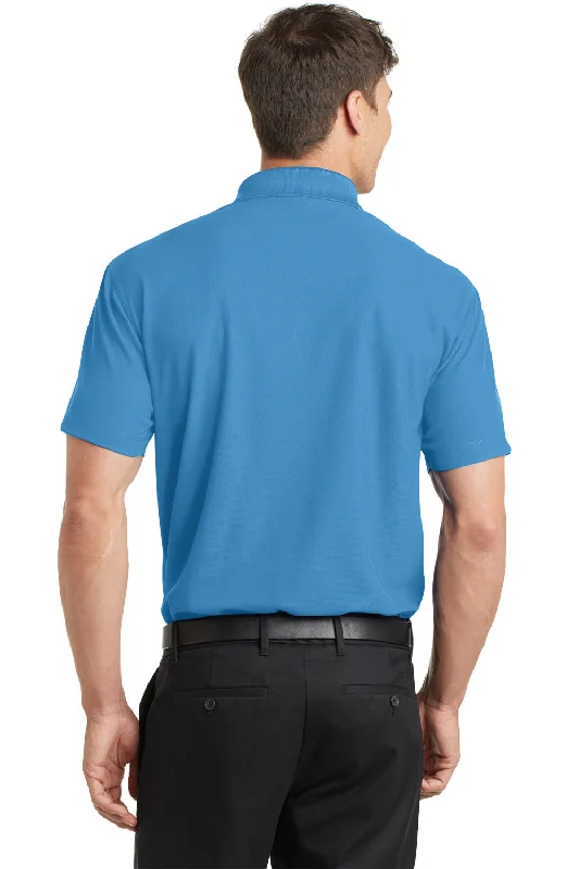 Port Authority Mens Dry Zone Moisture Wicking Short Sleeve Polo Shirt - Celadon Blue