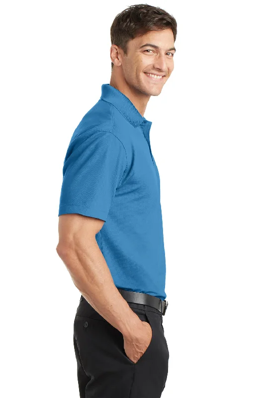 Port Authority Mens Dry Zone Moisture Wicking Short Sleeve Polo Shirt - Celadon Blue