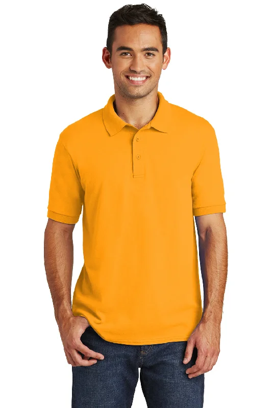 Port & Company Mens Core Stain Resistant Short Sleeve Polo Shirt - Gold