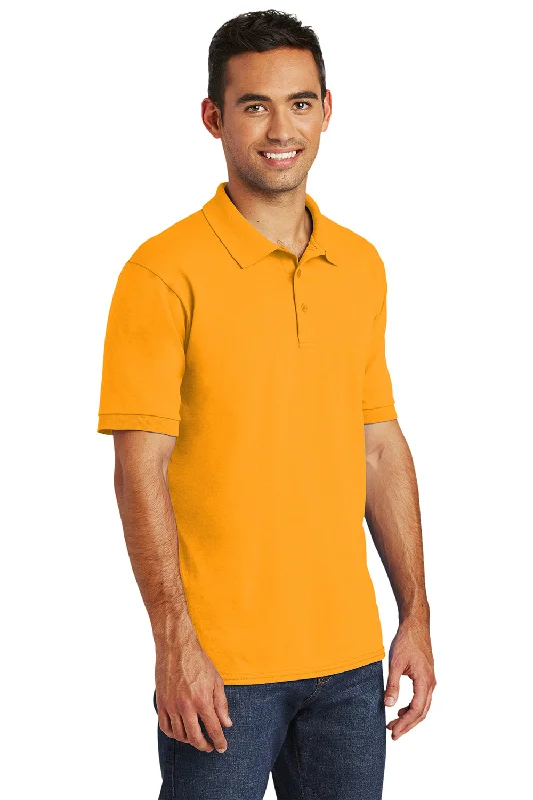 Port & Company Mens Core Stain Resistant Short Sleeve Polo Shirt - Gold