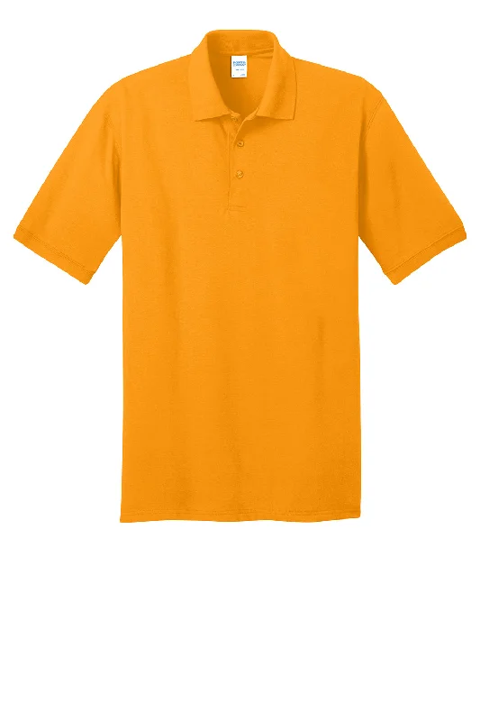 Port & Company Mens Core Stain Resistant Short Sleeve Polo Shirt - Gold