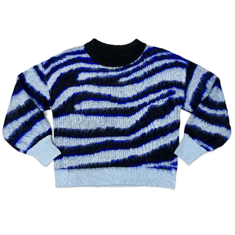 Sweater By Anthropologie In Black & Blue, Size: S