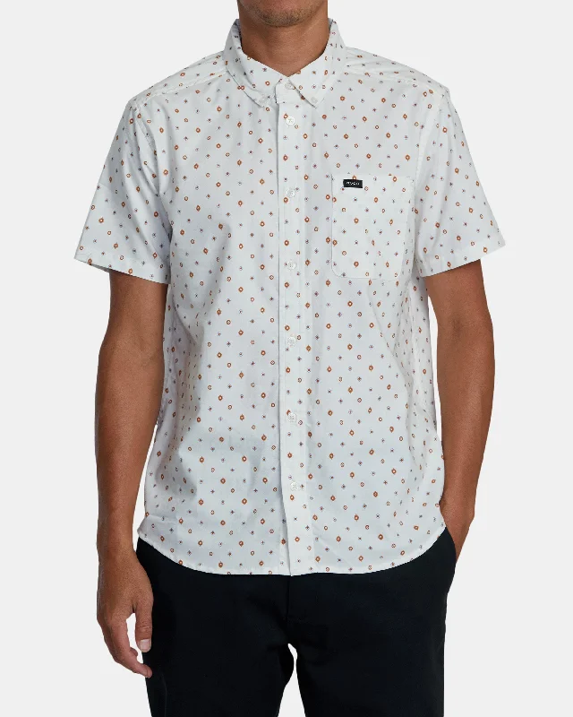 That'll Do Print Short Sleeve Shirt - Vintage White