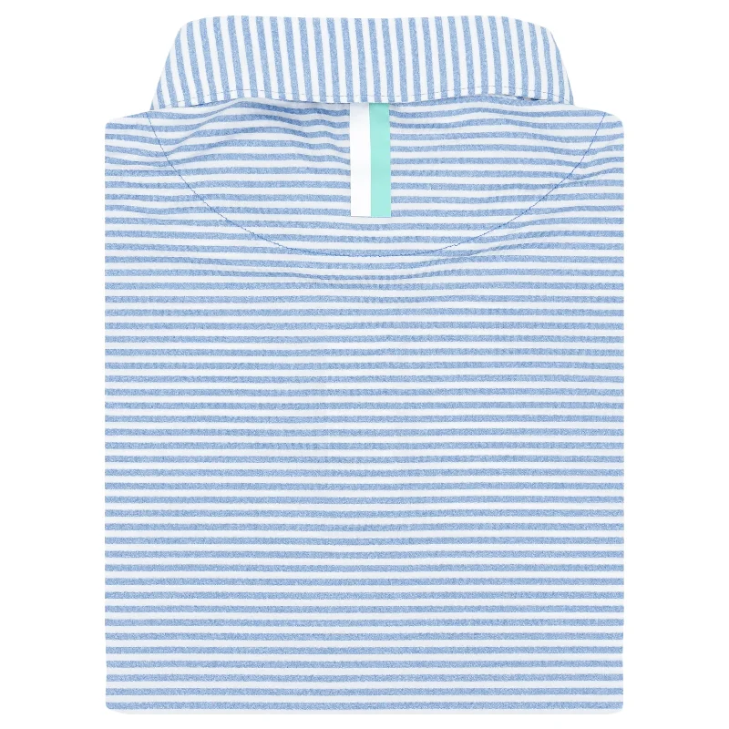 The Barts Heather Stripe | Performance Polo | The Barts Heather Stripe - Zone Blue/White