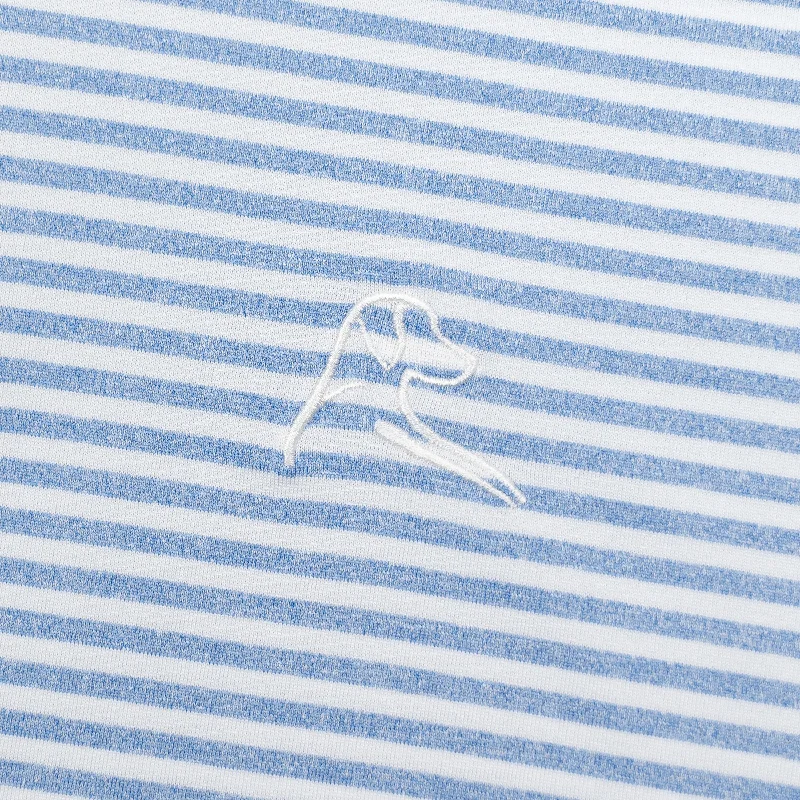 The Barts Heather Stripe | Performance Polo | The Barts Heather Stripe - Zone Blue/White