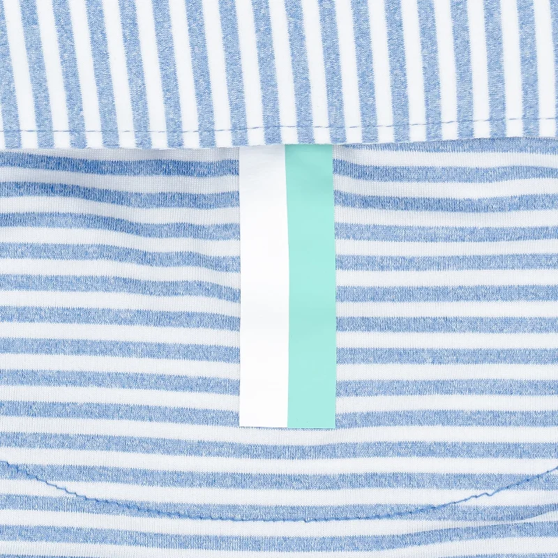 The Barts Heather Stripe | Performance Polo | The Barts Heather Stripe - Zone Blue/White