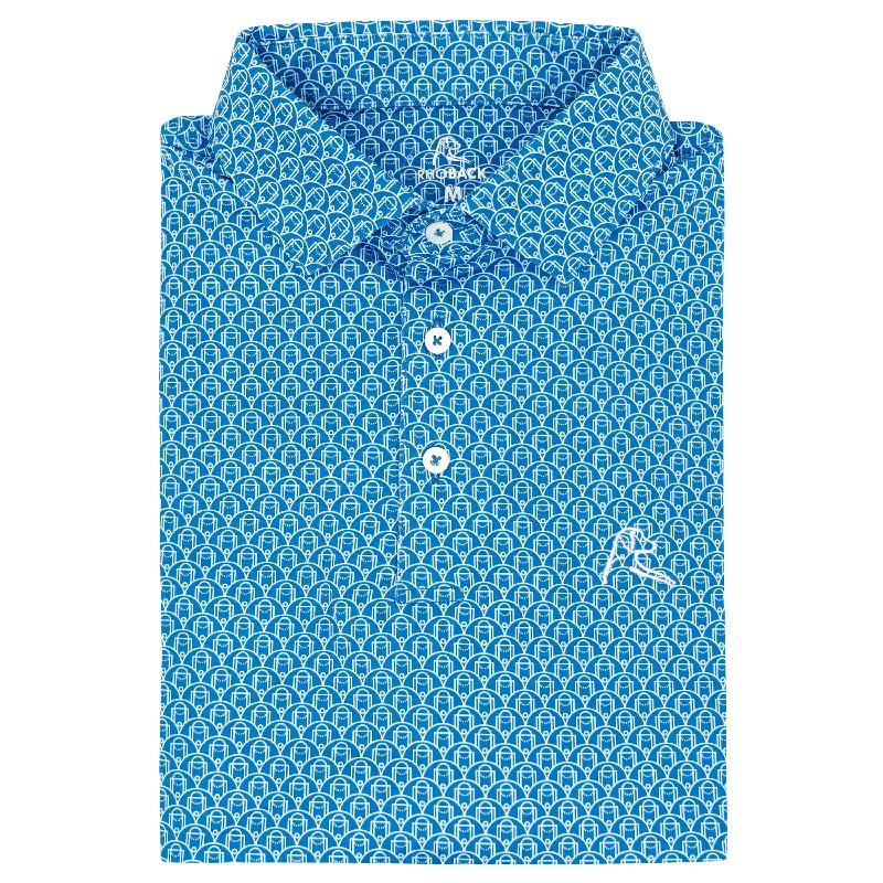 The Hard In The Paint | Performance Polo | The Hard In The Paint - Cobalt Blue/White