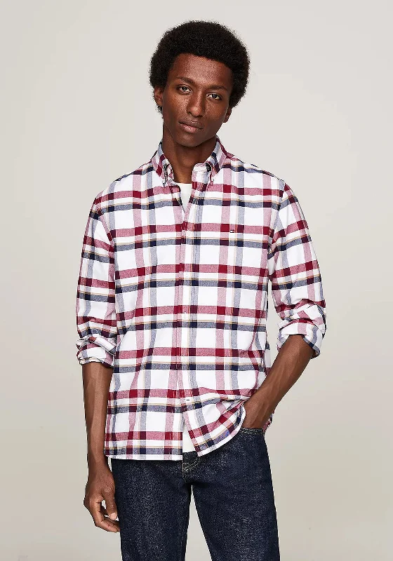 Tommy Hilfiger Heritage Medium Check Shirt, Deep Rouge