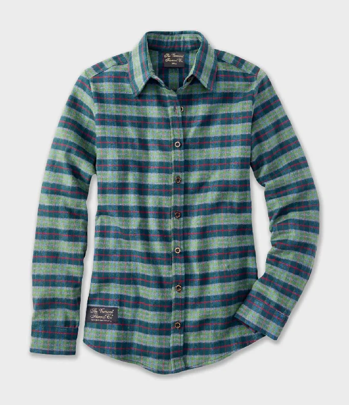 Women's Fitted Flannel Shirt - Montana