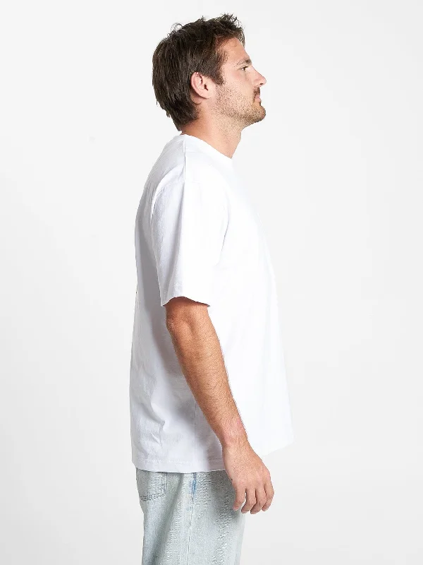 Allpress X Thrills Great Minds Drink Alike Oversize Pocket Tee - White