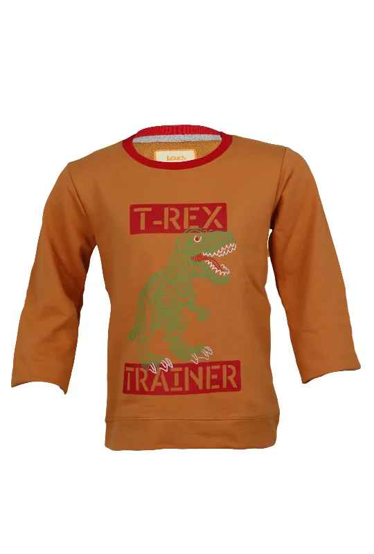 BOYS TRAINER PRINT CONTRAST NECK SWEATSHIRT