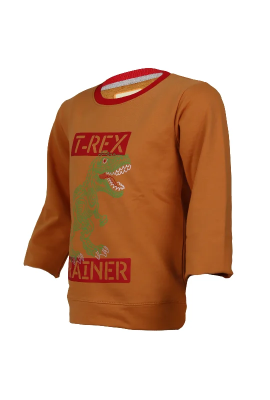 BOYS TRAINER PRINT CONTRAST NECK SWEATSHIRT