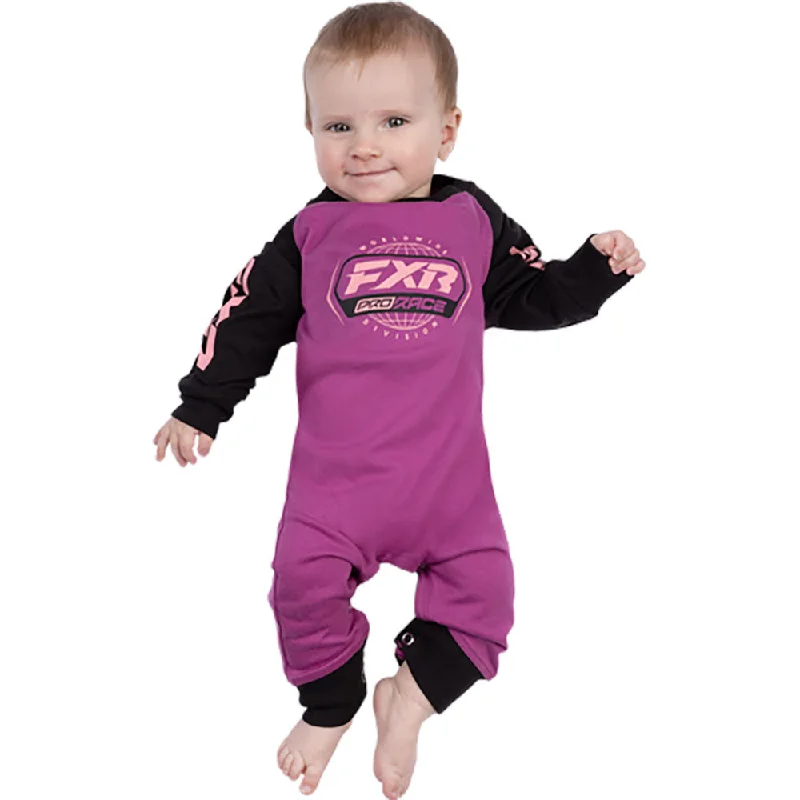 FXR  Infant Race Division Onesie Soft Cotton Full Snap Light Wine Muted Melon