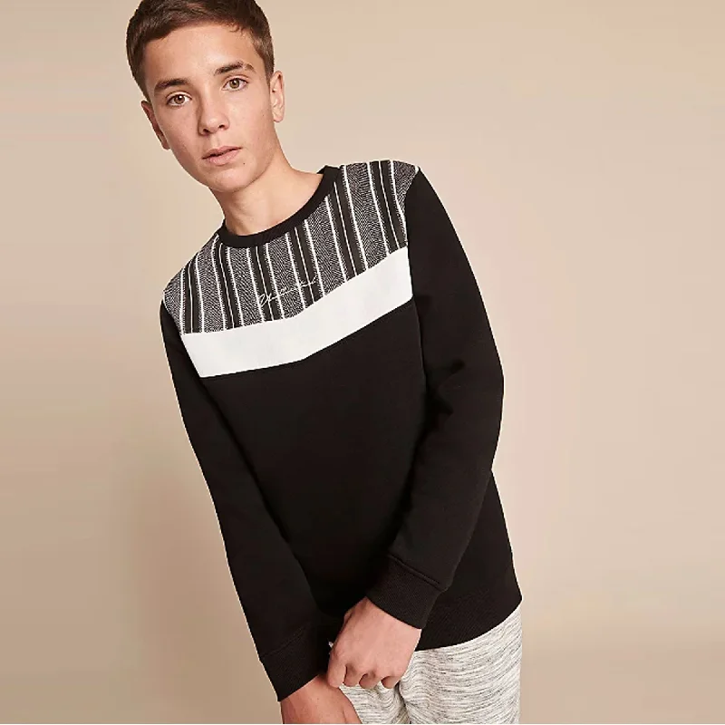 GO - Kids 'Black'  Chevron Unlimited Slogan Sweatshirt GO710