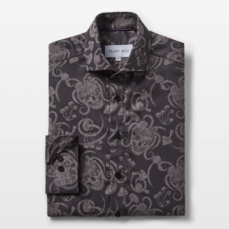 Jacquard Stoned Skulls Shirt