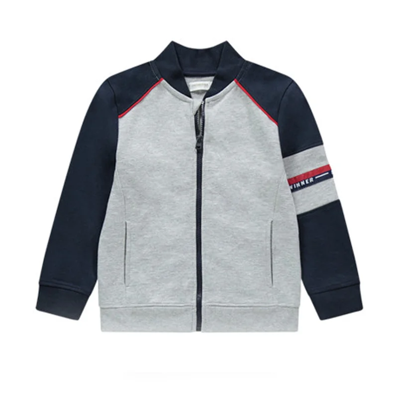 OR - Kids 'Grey' With Contrasting Bands Fleece Zipper OR652