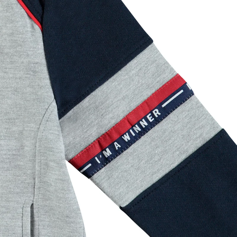 OR - Kids 'Grey' With Contrasting Bands Fleece Zipper OR652