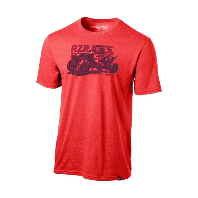 Polaris  Mens RZR Life T-Shirt Tee Soft Lightweight Comfortable Red