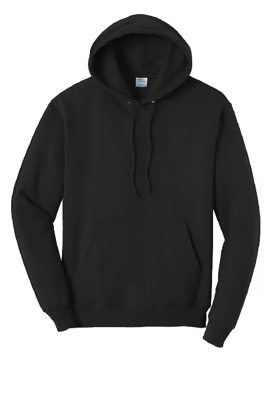 Port & Company Mens Core Pill Resistant Fleece Hooded Sweatshirt Hoodie - Jet Black