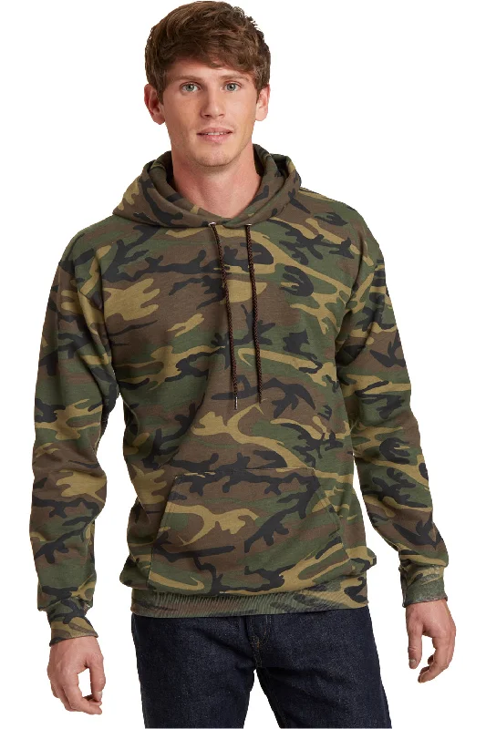 Port & Company Mens Core Pill Resistant Fleece Hooded Sweatshirt Hoodie - Military Camo