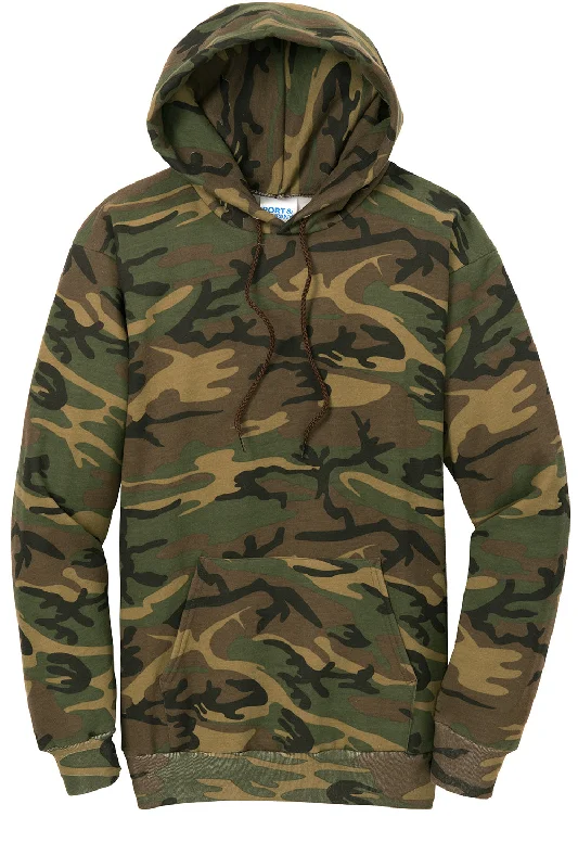 Port & Company Mens Core Pill Resistant Fleece Hooded Sweatshirt Hoodie - Military Camo