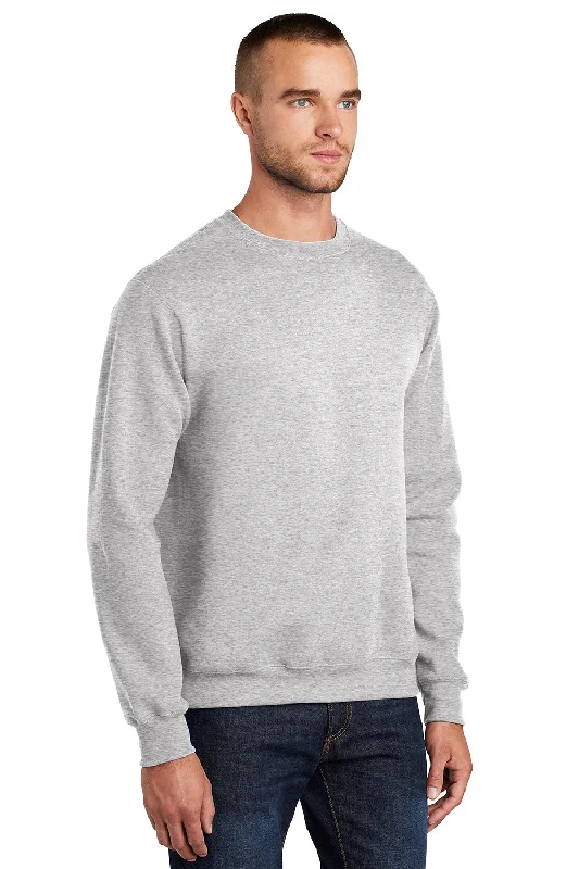 Port & Company Mens Essential Pill Resistant Fleece Crewneck Sweatshirt - Ash Grey